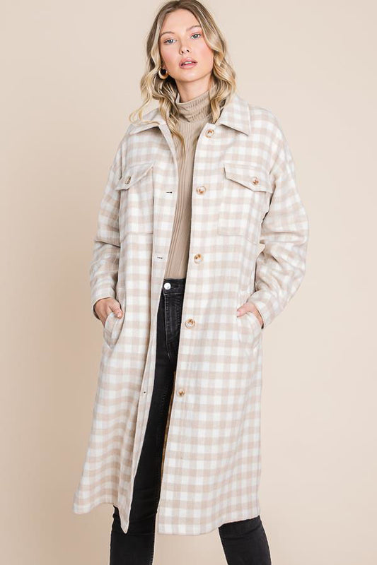 Taupe plaid jacket