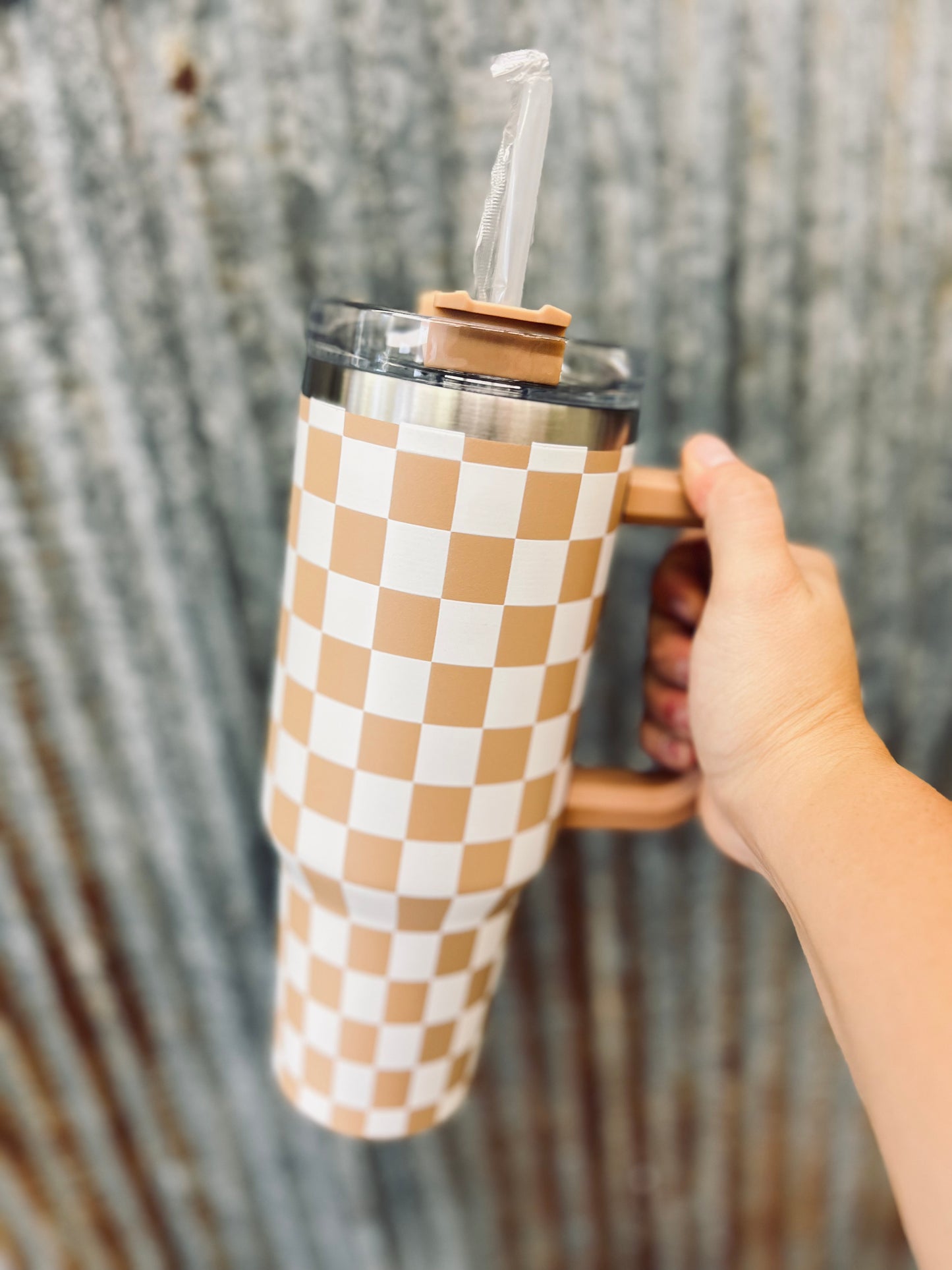 Checker 40oz tumbler