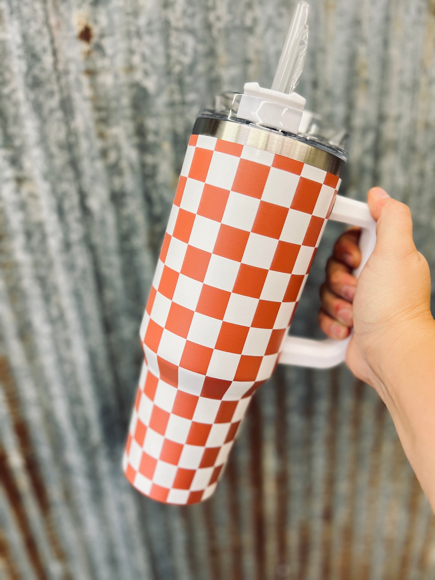 Checker 40oz tumbler