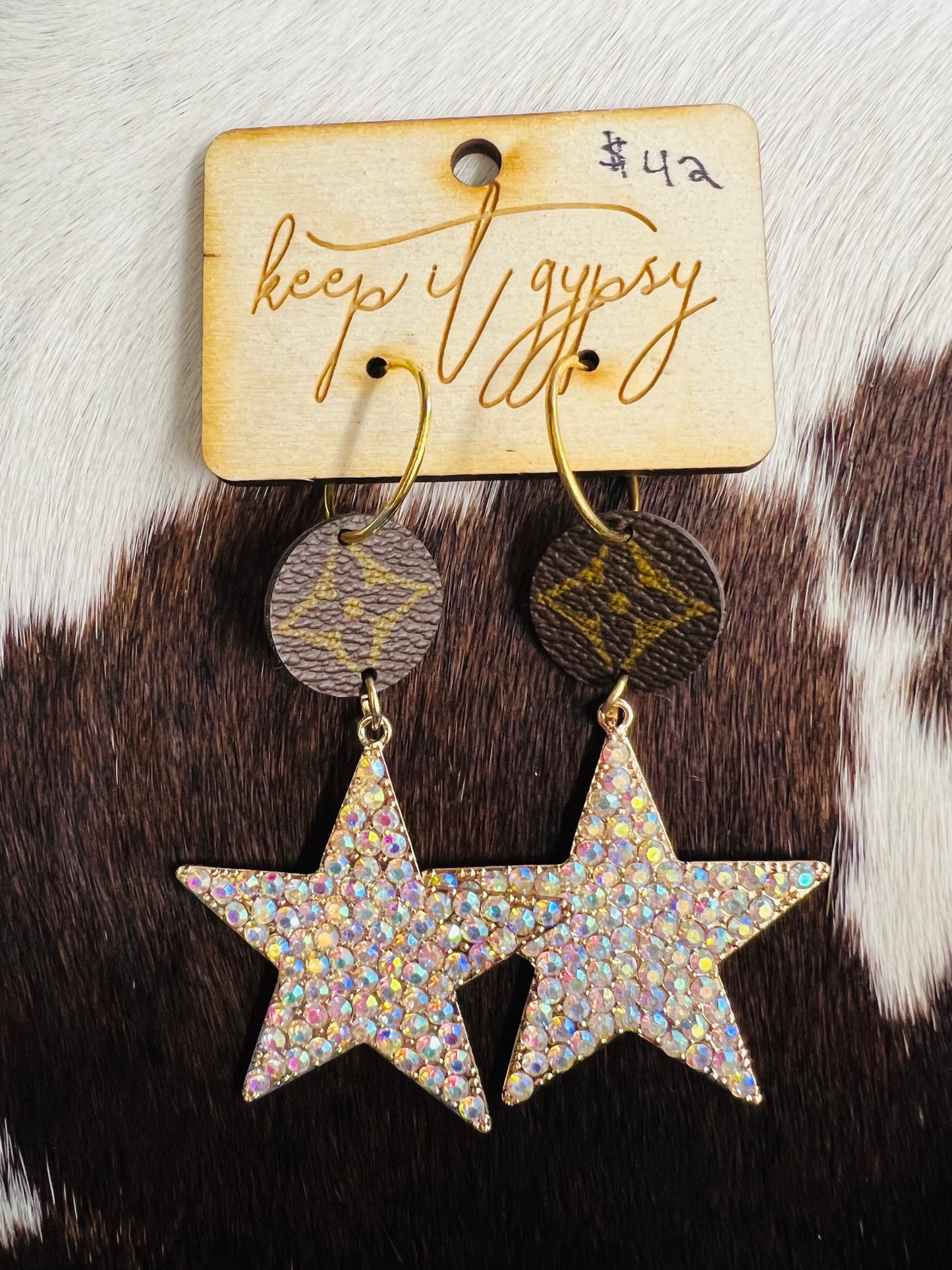 LV gold star dangle