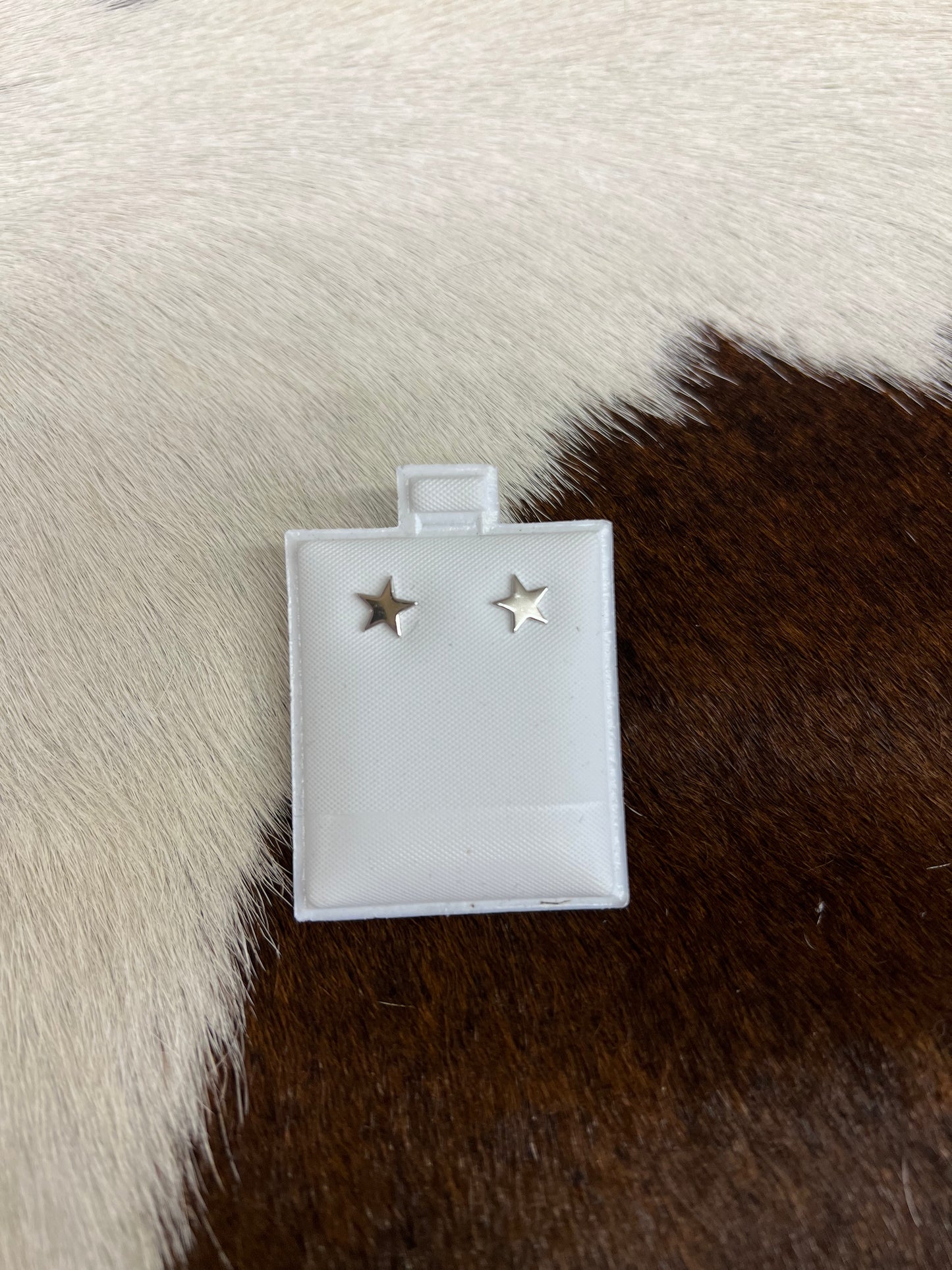 Silver star earrings