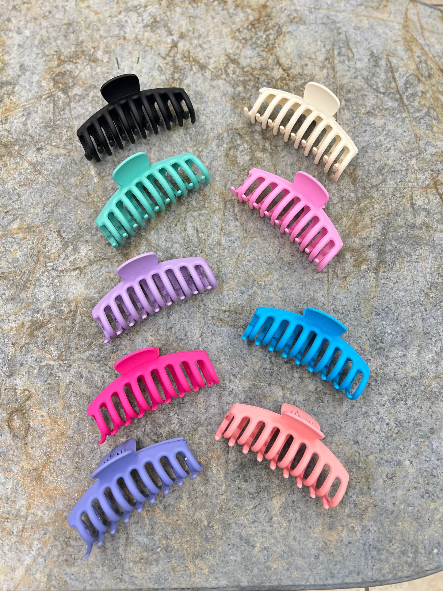 Matte hair clips