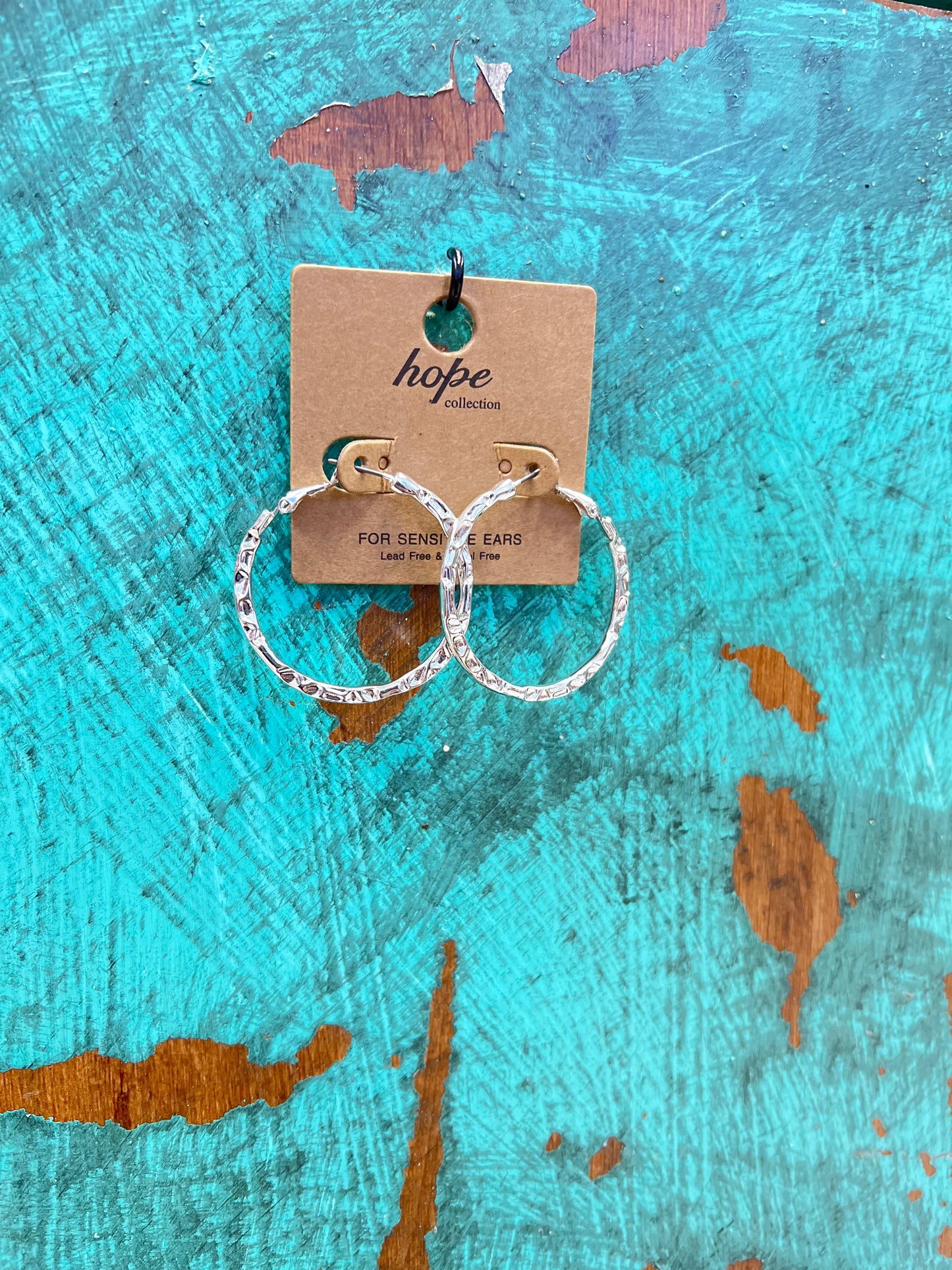 Silver platted hoops