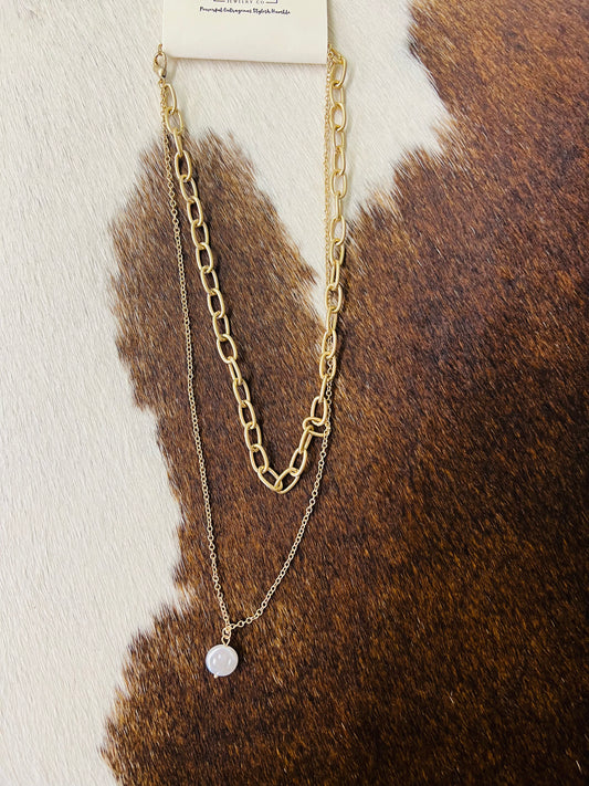 Chain Pearl necklace